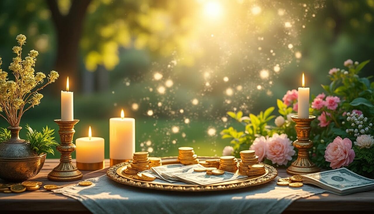 découvrez une prière magique puissante pour attirer l'argent et la prospérité dans votre vie. apprenez à utiliser les mots et les intentions pour ouvrir les portes de l'abondance et transformer votre quotidien. ne laissez pas la chance vous échapper, connectez-vous aux énergies positives et manifestez vos désirs financiers.
